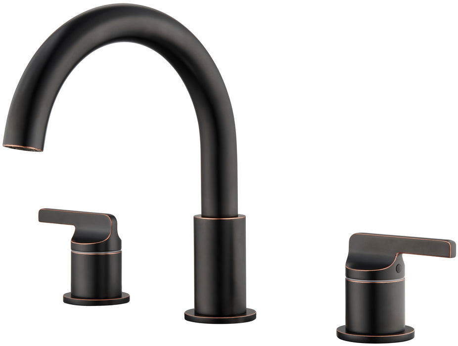 SITGES Oil Rubbed Bronze High-Arc Bathtub Faucet, Solid Brass,2-Handle Deck Mount Tub Faucet,3-Hole Roman Bath Tub Faucet Set with valve