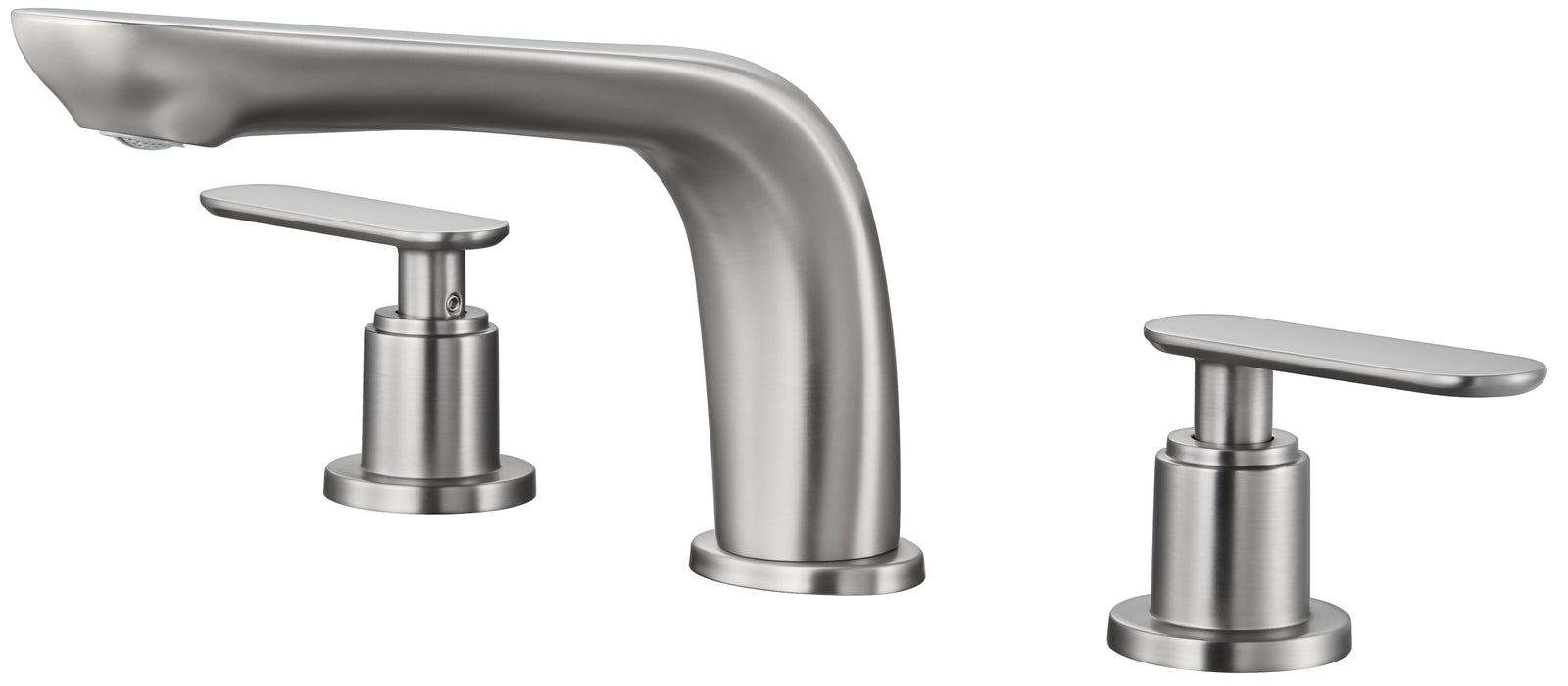 SITGES Classic Bathtub Faucet,2-Handle Brushed Nickel Tub Filler,3-Hole Widespread Roman Tub Faucet,High Flow Deck Mount Bath Tub Faucet with Valve Included