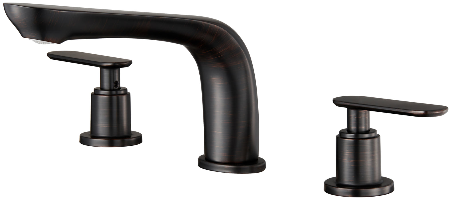 SITGES Classic Bathtub Faucet,2-Handle Oil Rubbed Bronze Tub Filler,3-Hole Widespread Roman Tub Faucet,High Flow Deck Mount Bath Tub Faucet with Valve Included