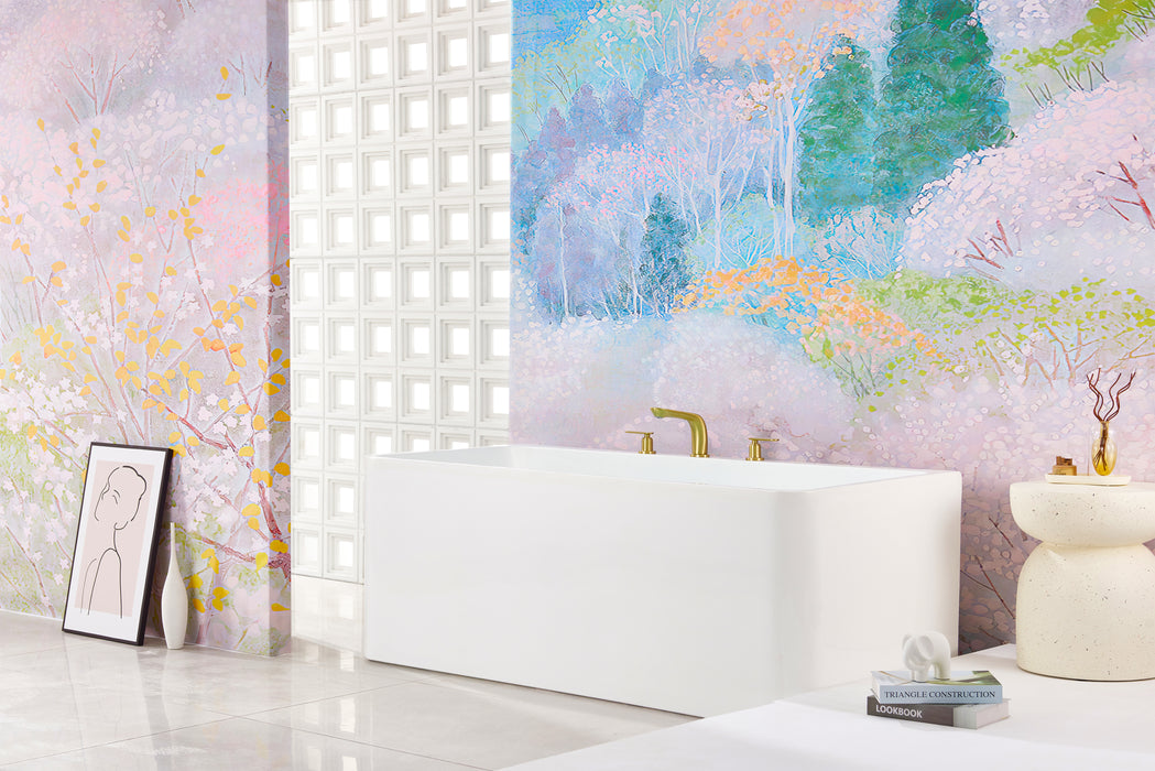 SITGES Classic Bathtub Faucet,2-Handle Brushed Gold Tub Filler,3-Hole Widespread Roman Tub Faucet,High Flow Deck Mount Bath Tub Faucet with Valve Included